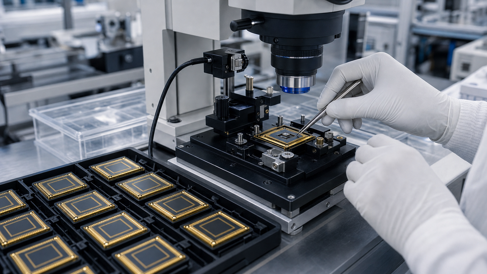 Optoelectronic device packaging and precision assembly